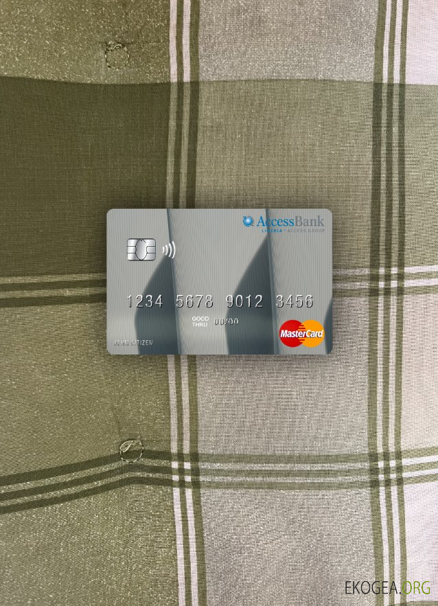 Photolook mastercard de la Liberia Access Bank recto